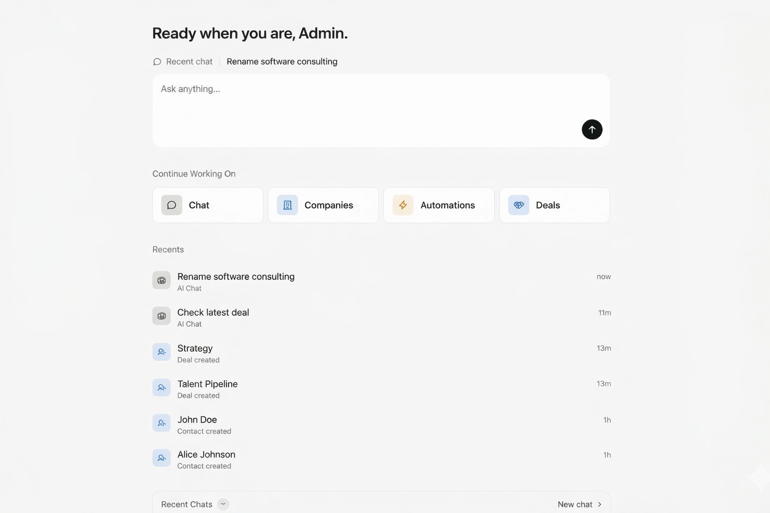 Company AI screenshot